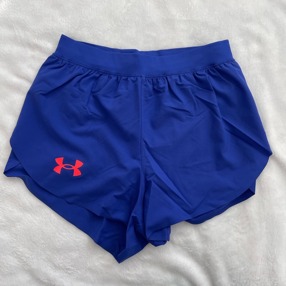 Under Armour Blue and Red Athletic Shorts